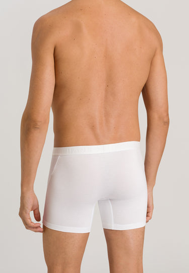 73103 Cotton Essentials Long Boxer Brief - 0100 All White